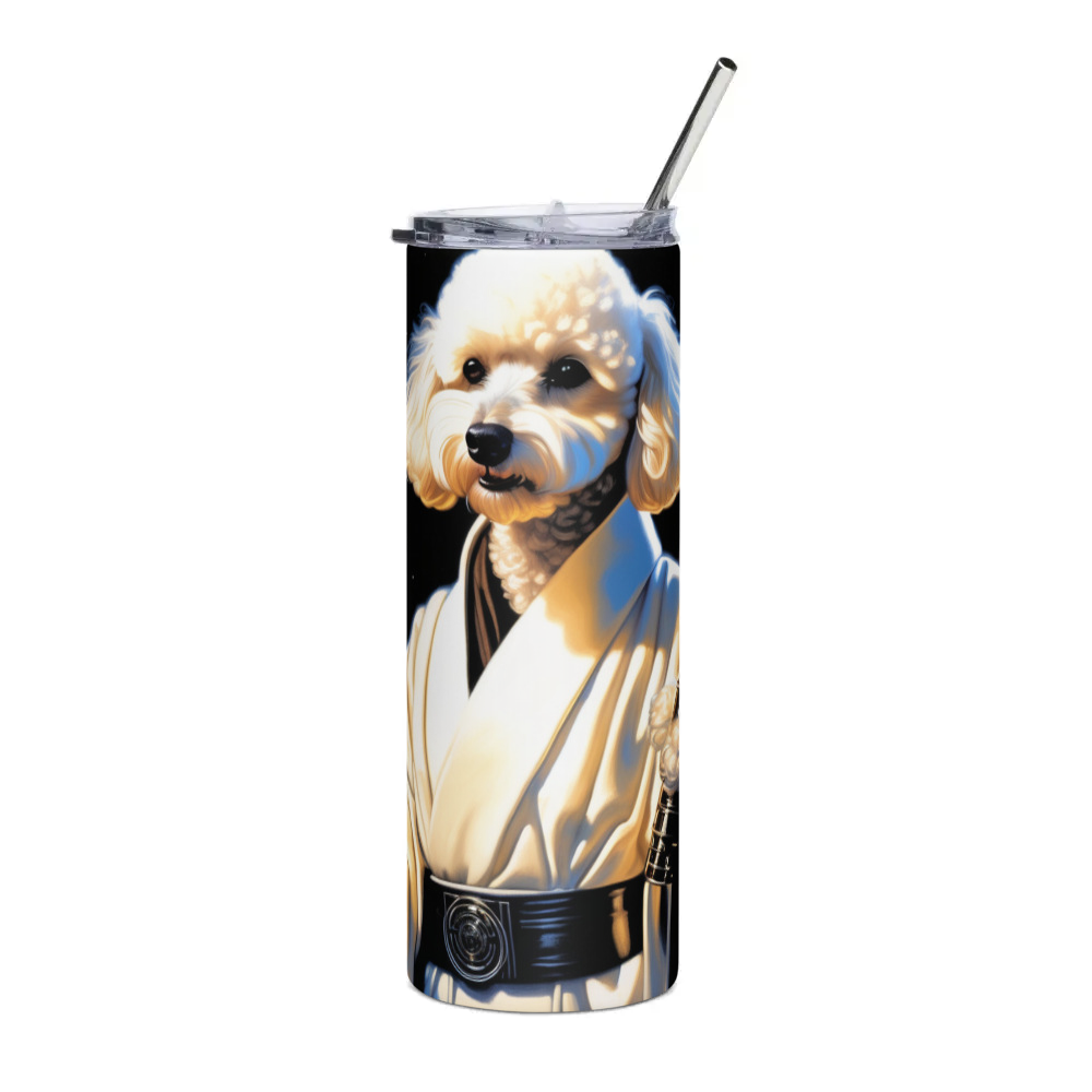 PugMug Custom White Poodle Stainless Steel Tumbler