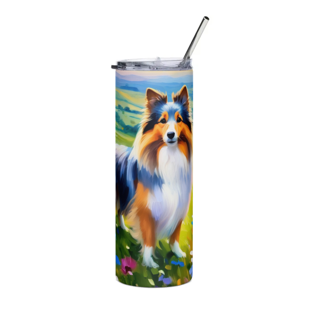 PugMug Custom Shetland Sheepdog Stainless Steel Tumbler