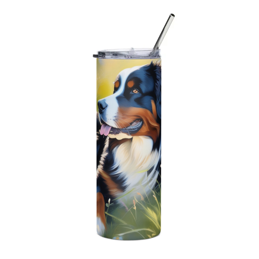 PugMug Custom Bernese Mountain Dog Stainless Steel Tumbler