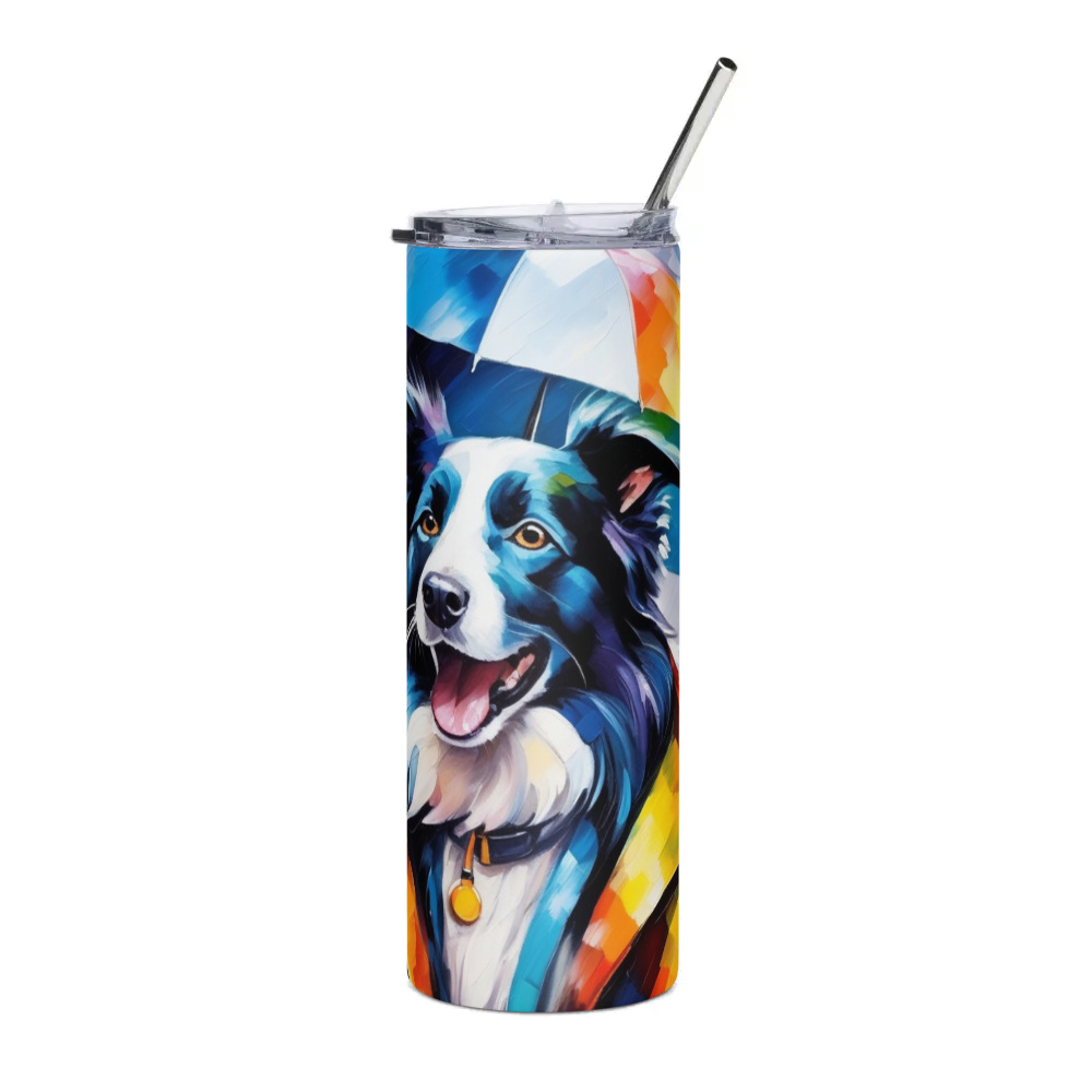 PugMug Custom Border Collie Stainless Steel Tumbler
