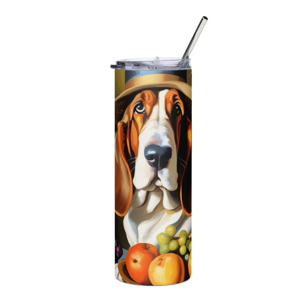 PugMug Custom Basset Hound Stainless Steel Tumbler