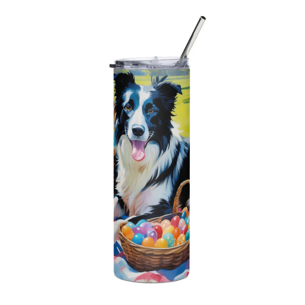 PugMug Custom Border Collie Stainless Steel Tumbler