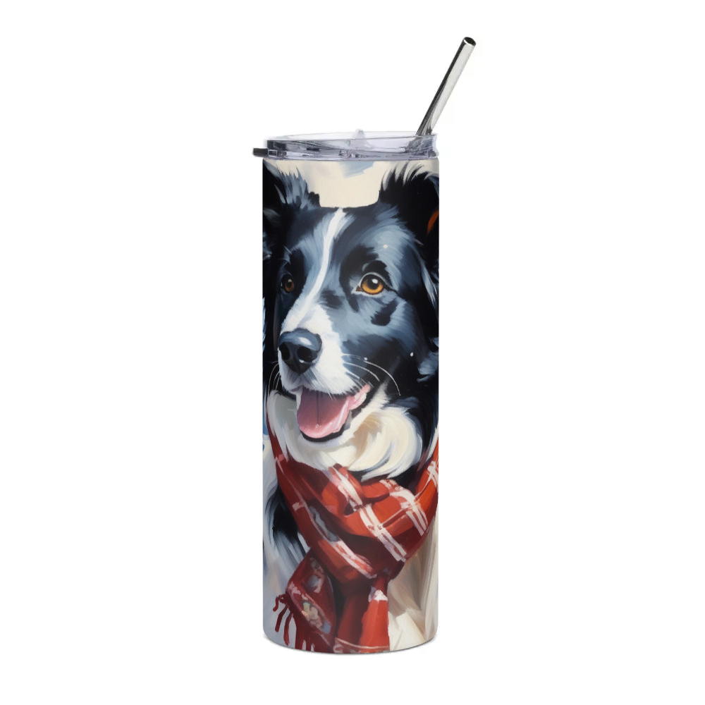 PugMug Custom Border Collie Stainless Steel Tumbler