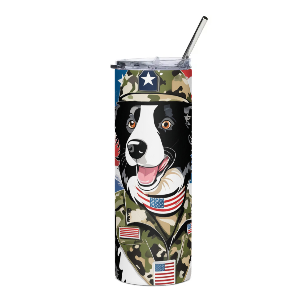 PugMug Custom Border Collie Stainless Steel Tumbler