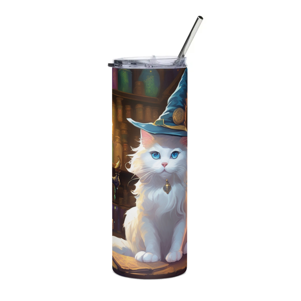 PugMug Custom White Ragdoll Cat Stainless Steel Tumbler
