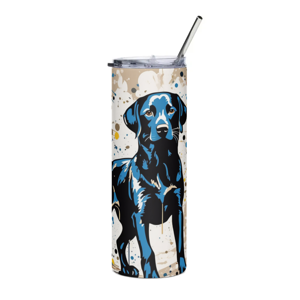 PugMug Custom Black Labrador Retriever Stainless Steel Tumbler