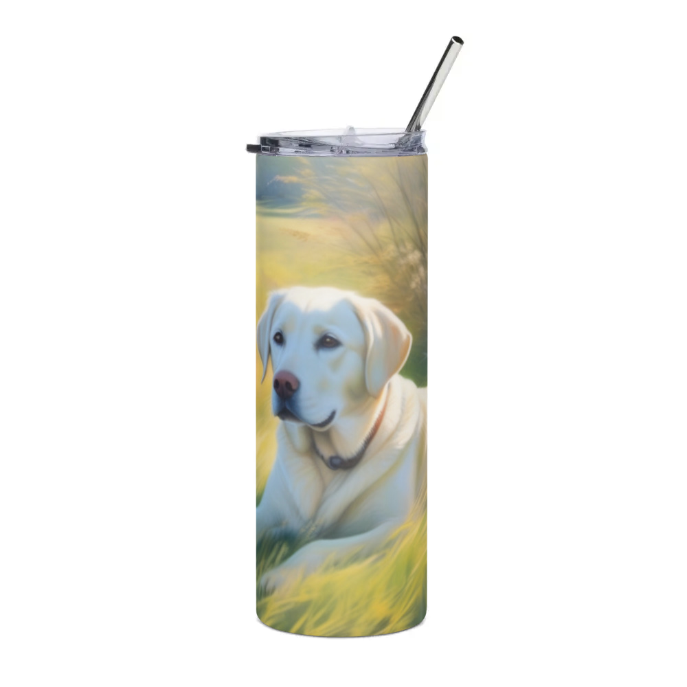 PugMug Custom White Labrador Retriever Stainless Steel Tumbler