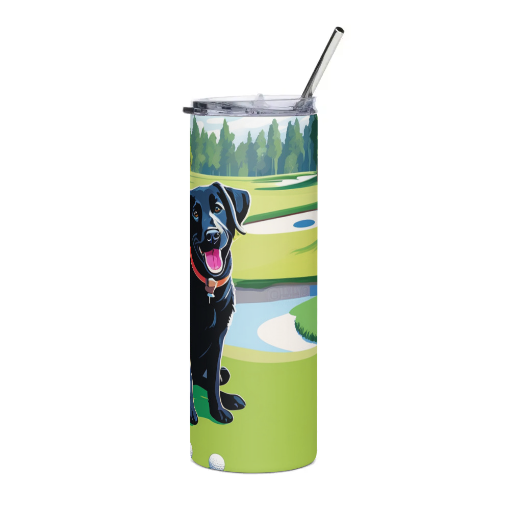 PugMug Custom Black Labrador Retriever Stainless Steel Tumbler