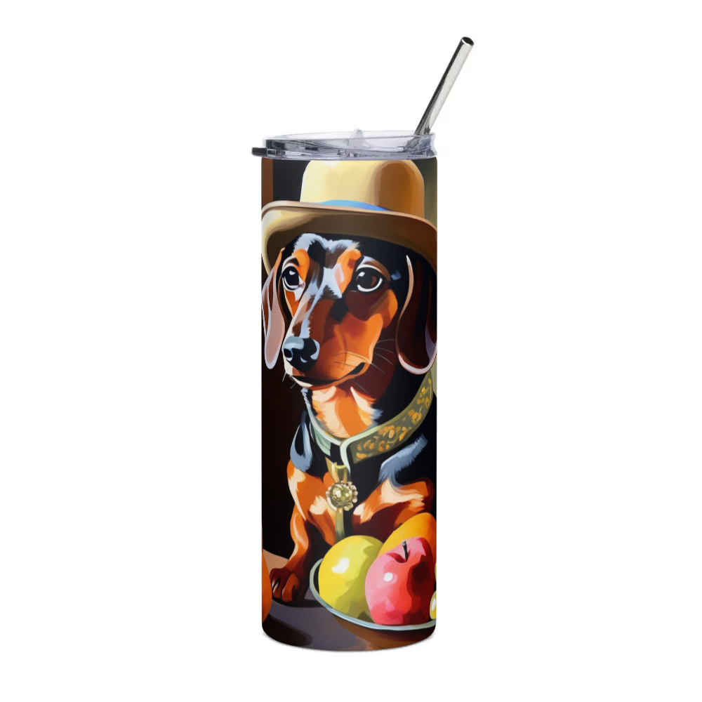 PugMug Custom Tan Dachshund Stainless Steel Tumbler