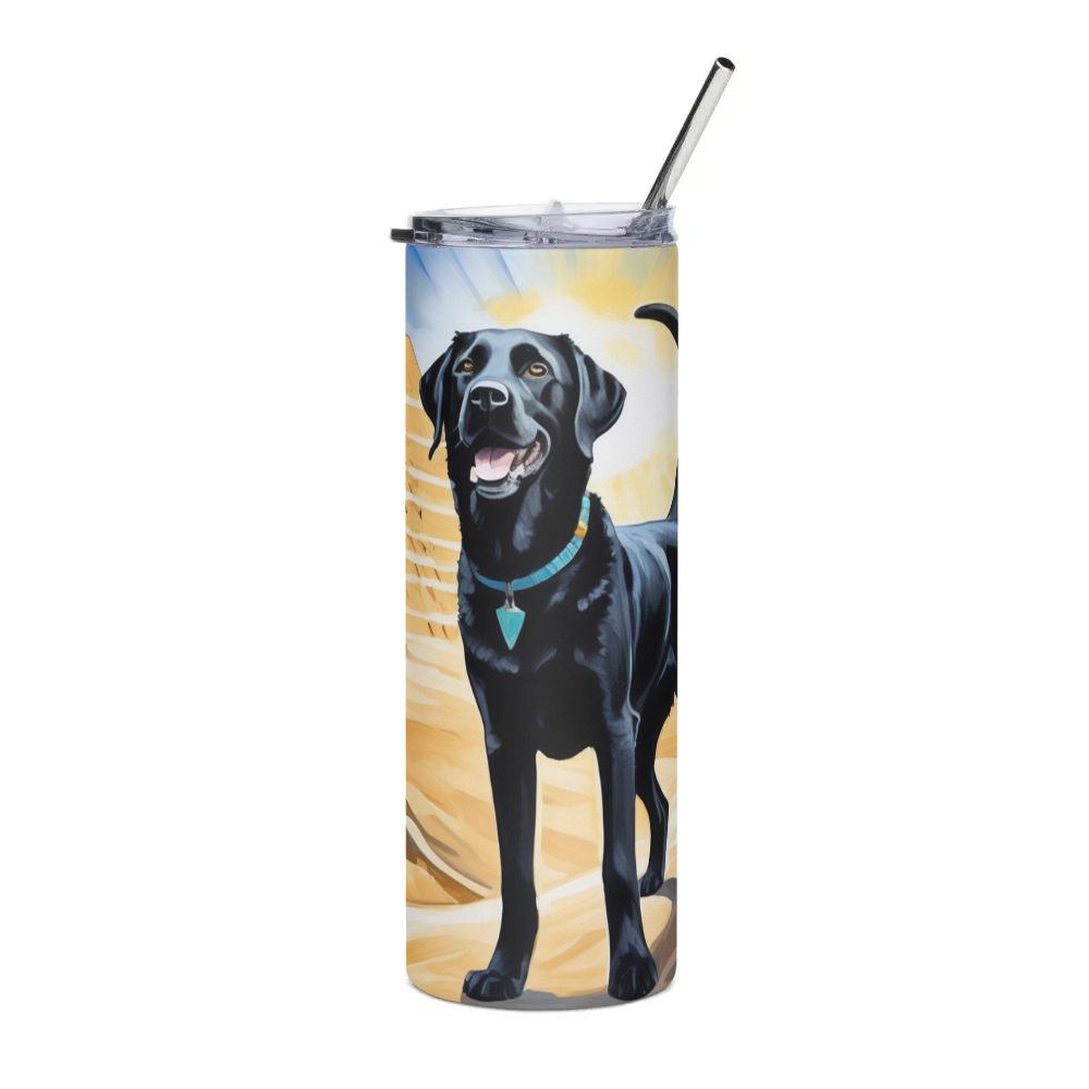 PugMug Custom Black Labrador Retriever Stainless Steel Tumbler