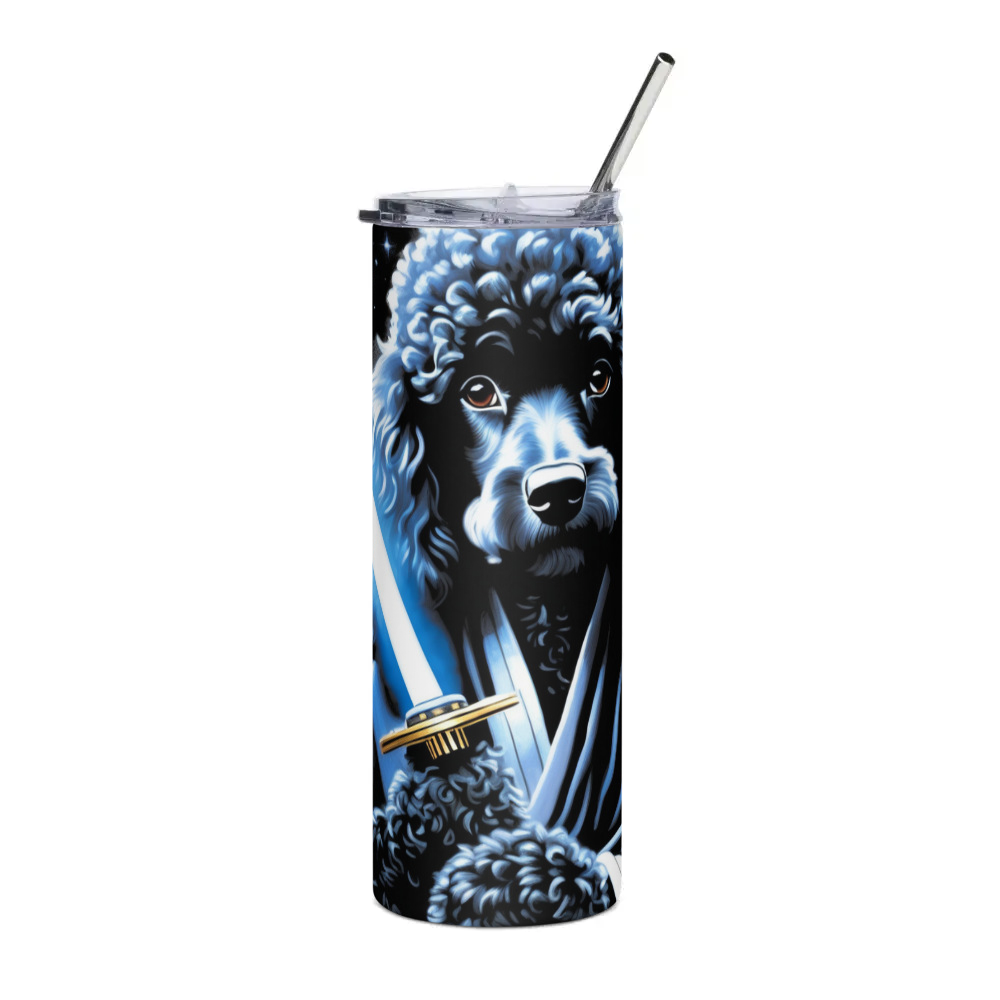 PugMug Custom Black Poodle Stainless Steel Tumbler