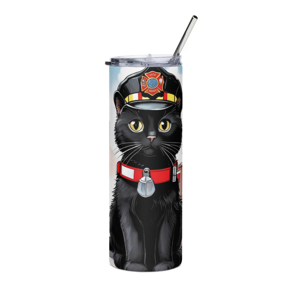 PugMug Custom Black Ragdoll Cat Stainless Steel Tumbler