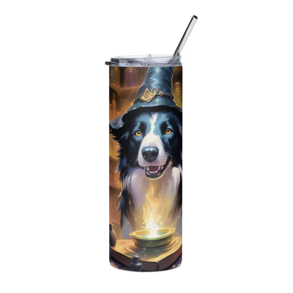 PugMug Custom Border Collie Stainless Steel Tumbler