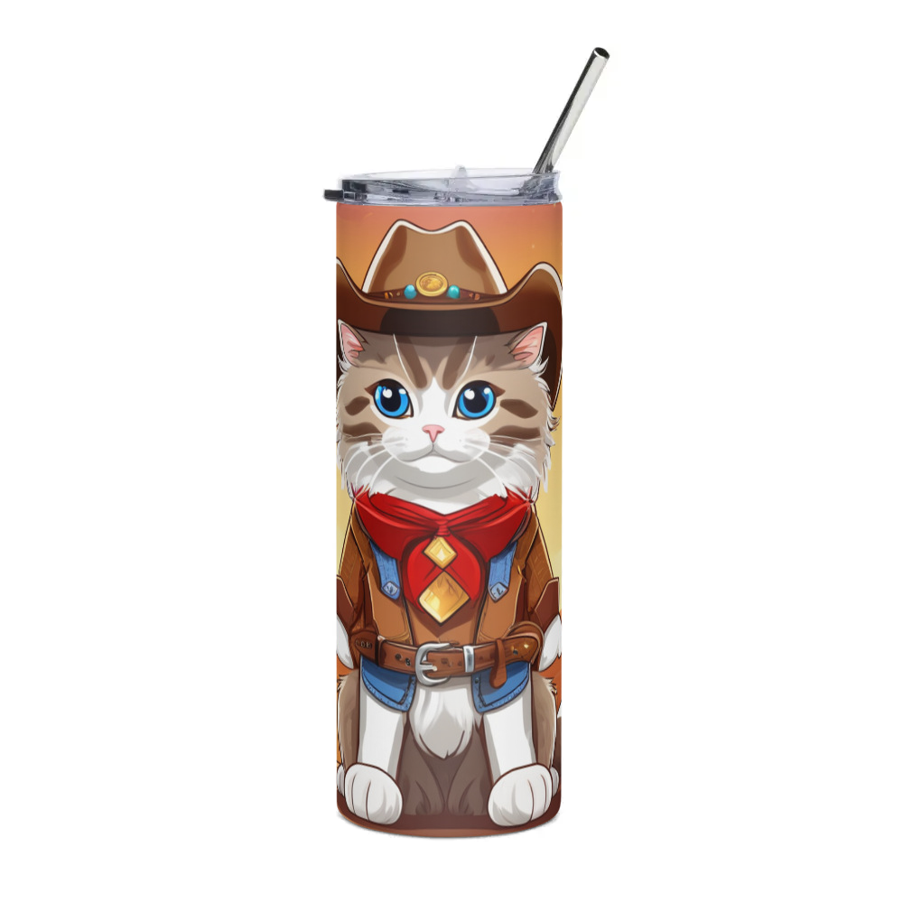 PugMug Custom Tabby Ragdoll Cat Stainless Steel Tumbler