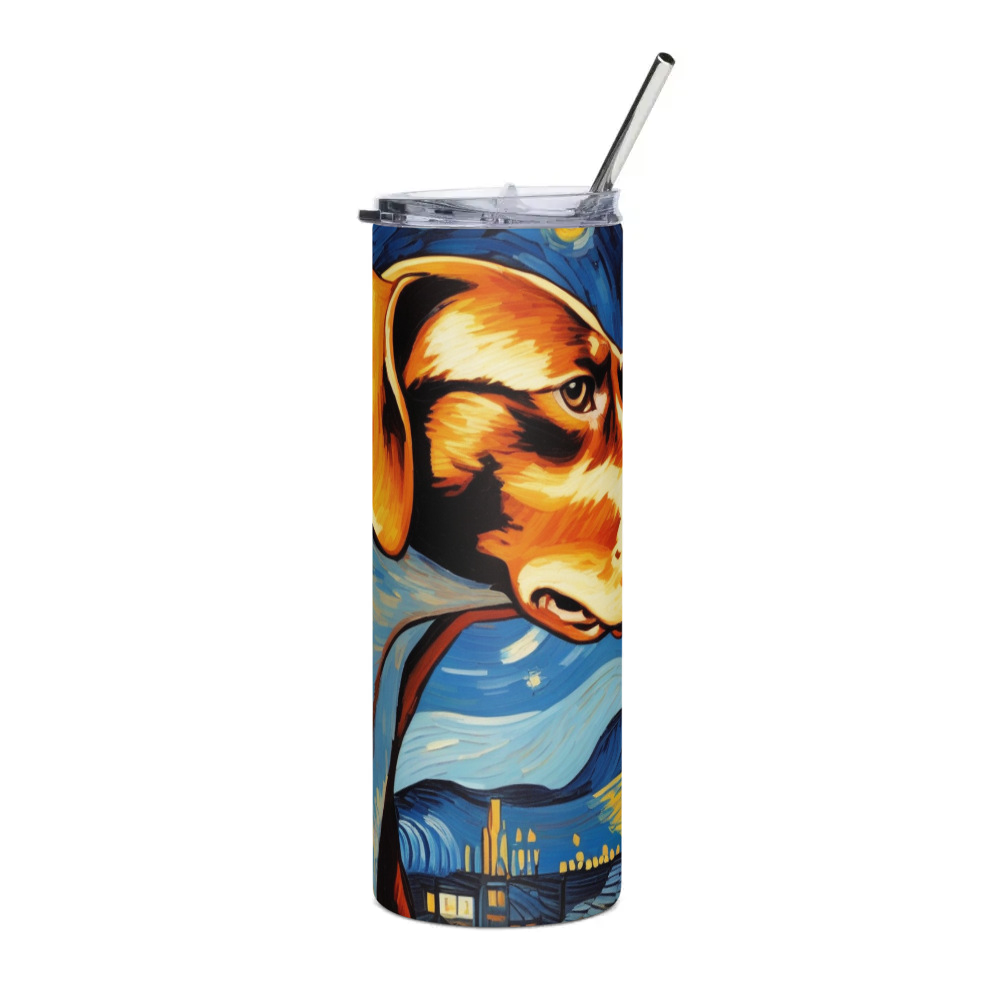 PugMug Custom Pointer Dog Stainless Steel Tumbler