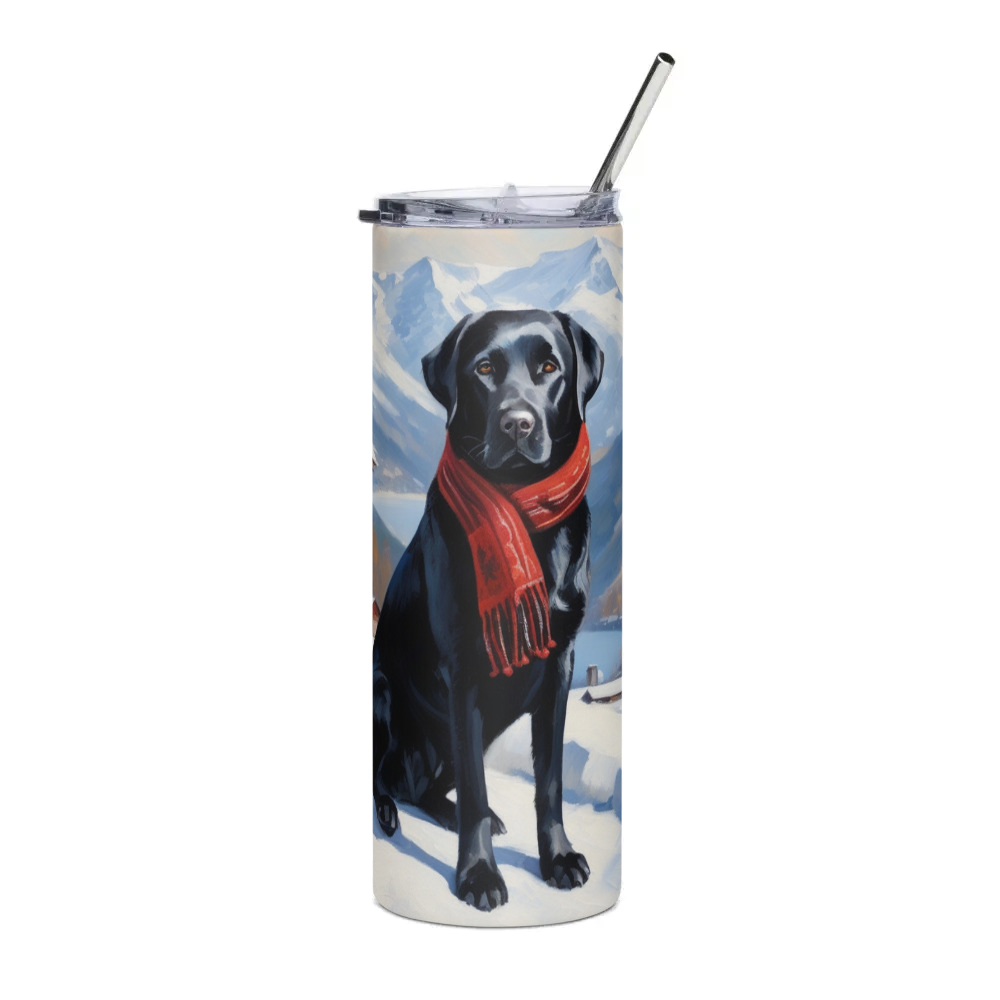 PugMug Custom Black Labrador Retriever Stainless Steel Tumbler