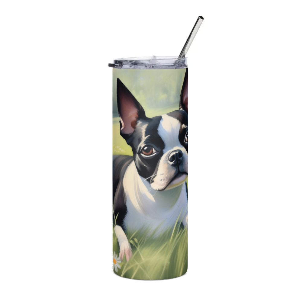 PugMug Custom Boston Terrier Stainless Steel Tumbler