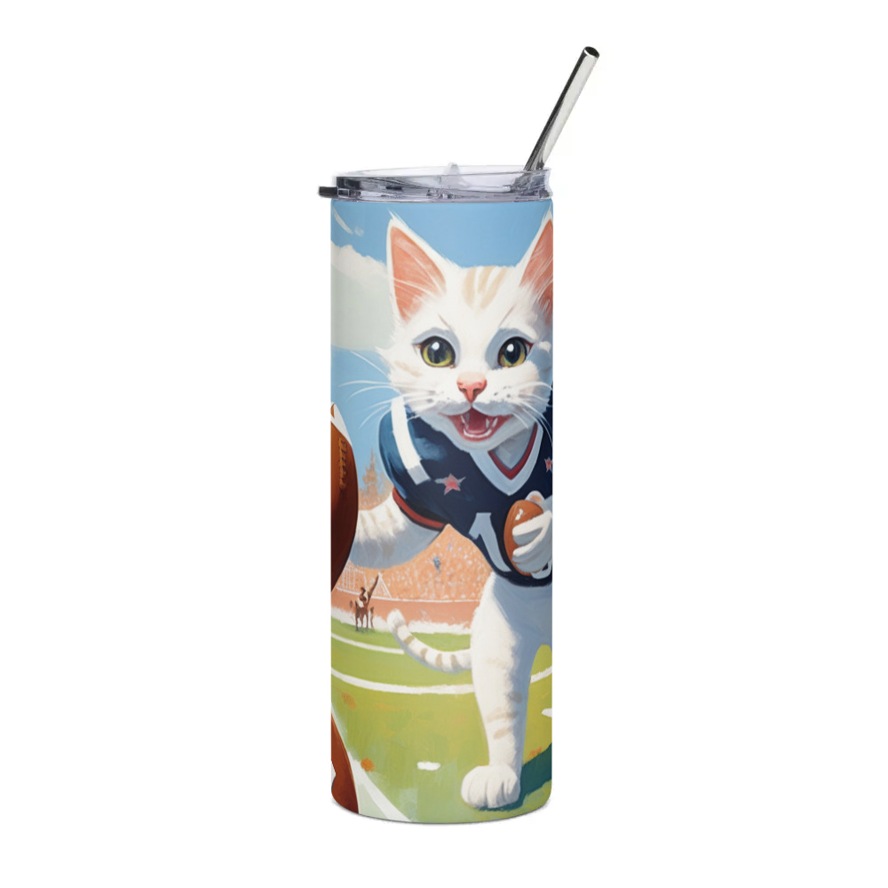 PugMug Custom White Companion Cat Stainless Steel Tumbler