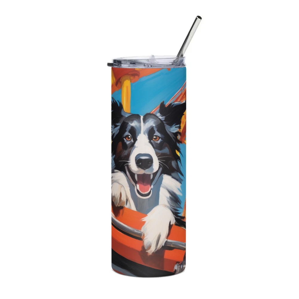 PugMug Custom Border Collie Stainless Steel Tumbler
