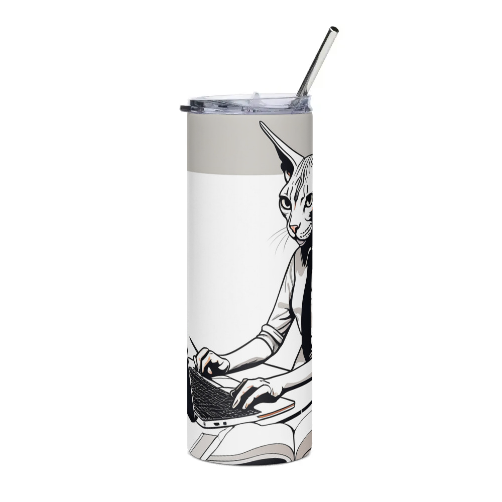 PugMug Custom Tabby Sphynx Cat Stainless Steel Tumbler