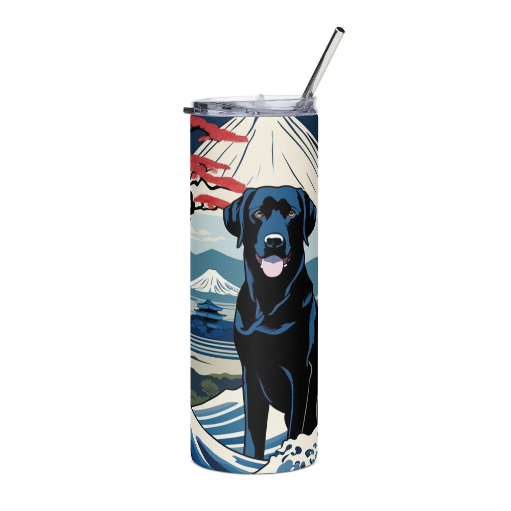 PugMug Custom Black Labrador Retriever Stainless Steel Tumbler