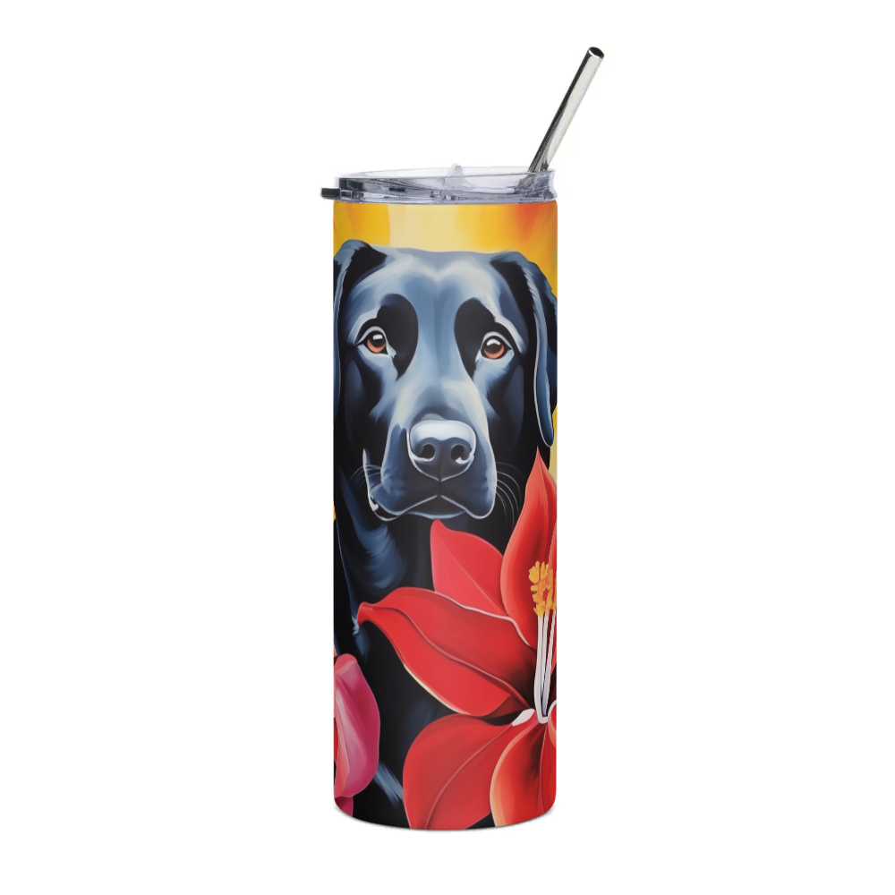 PugMug Custom Black Labrador Retriever Stainless Steel Tumbler