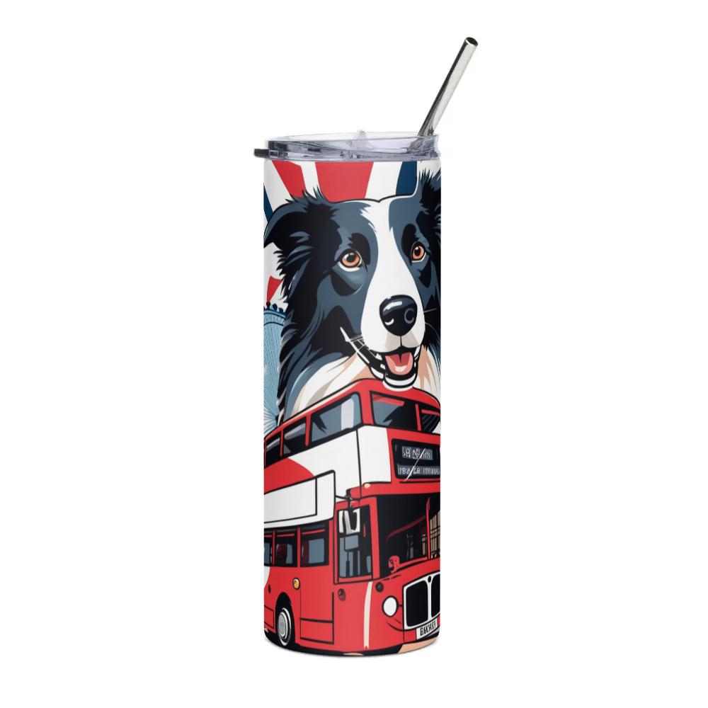 PugMug Custom Border Collie Stainless Steel Tumbler