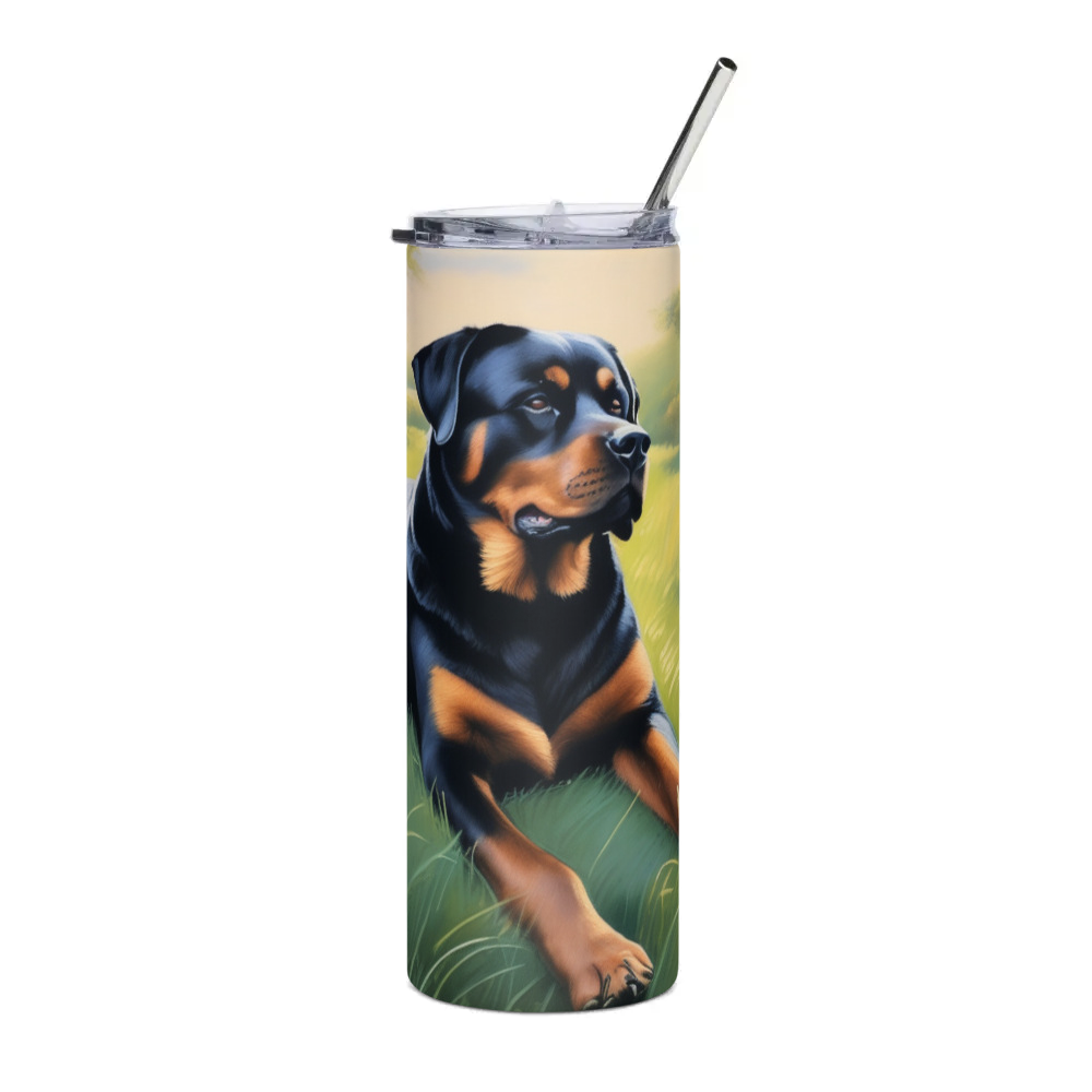 PugMug Custom Rottweiler Stainless Steel Tumbler
