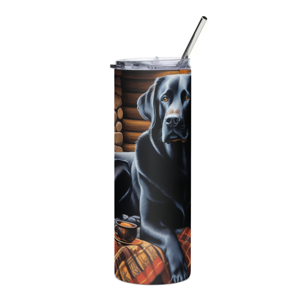 PugMug Custom Black Labrador Retriever Stainless Steel Tumbler
