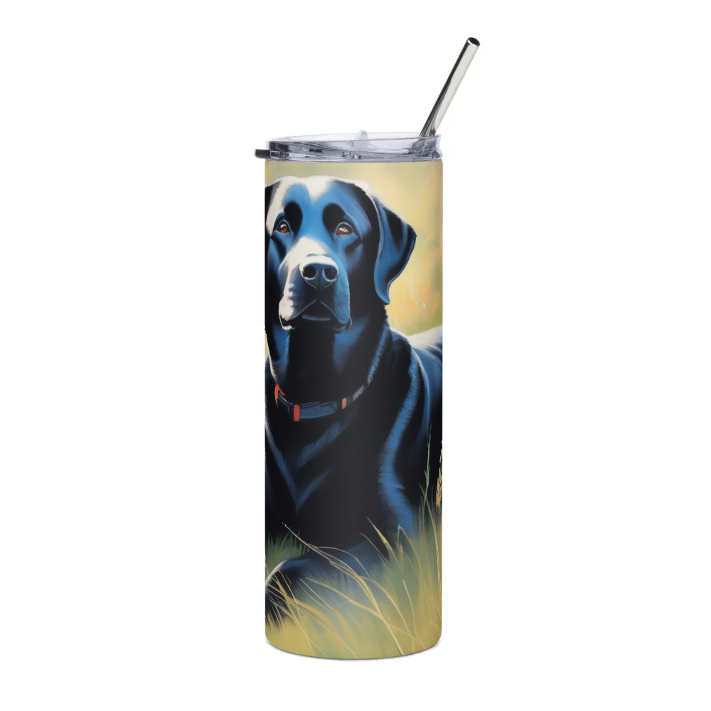 PugMug Custom Black Labrador Retriever Stainless Steel Tumbler