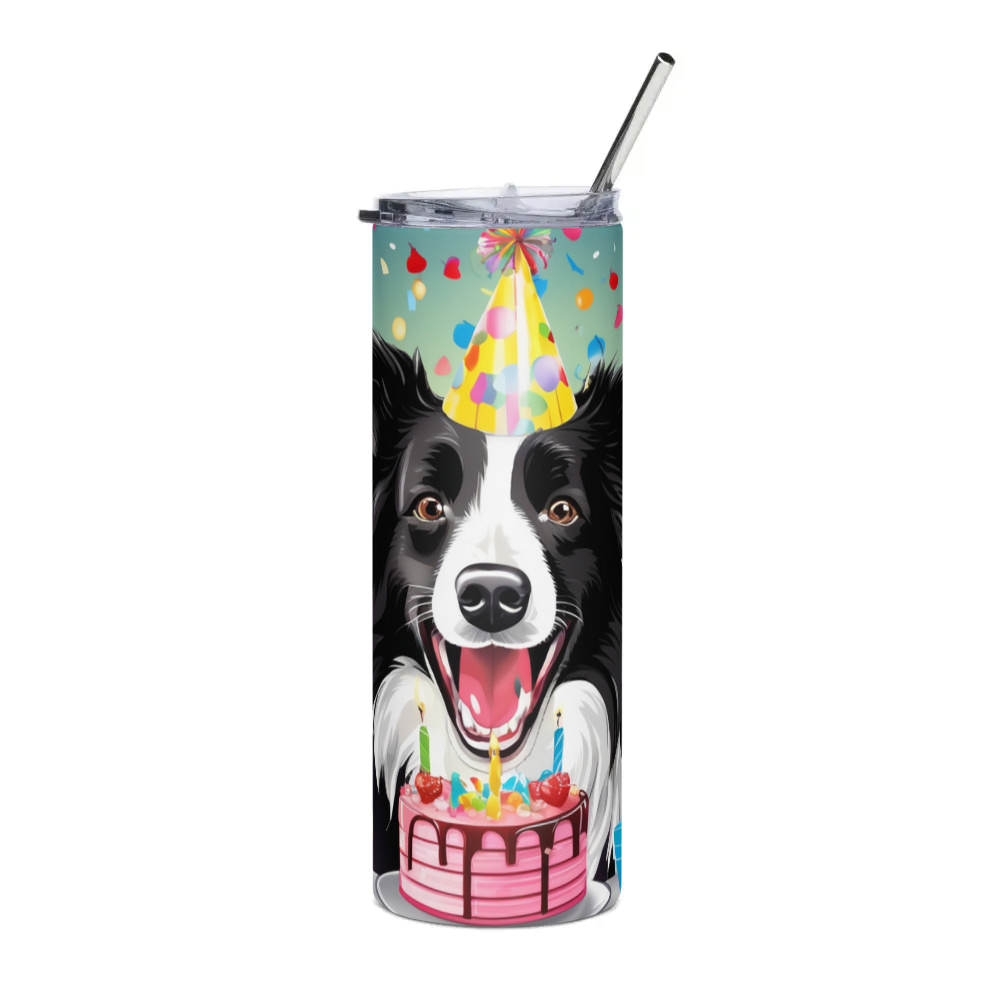 PugMug Custom Border Collie Stainless Steel Tumbler