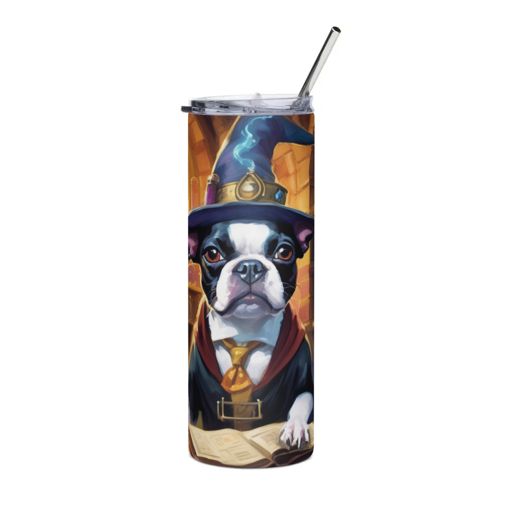 PugMug Custom Boston Terrier Stainless Steel Tumbler