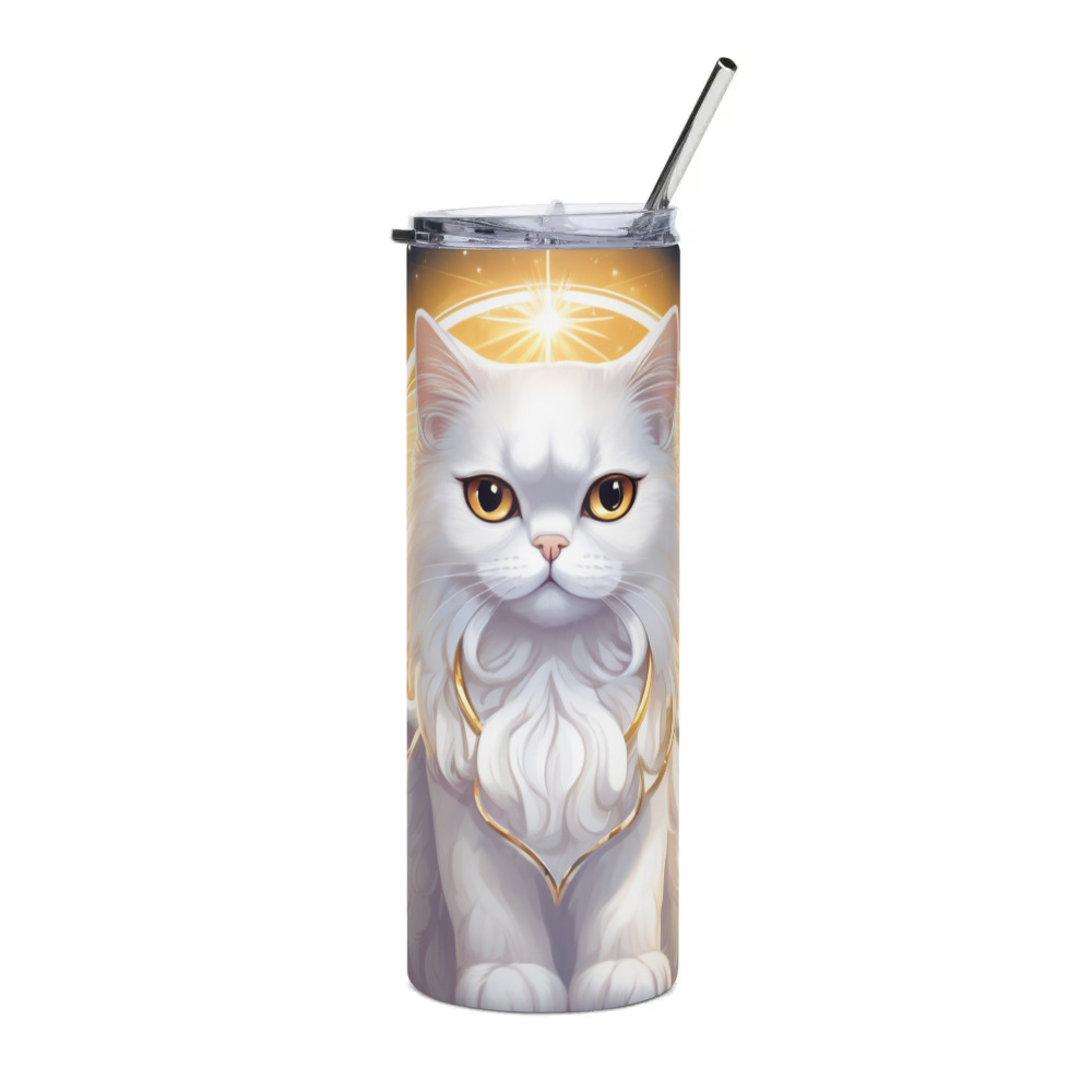 PugMug Custom White Persian Cat Stainless Steel Tumbler
