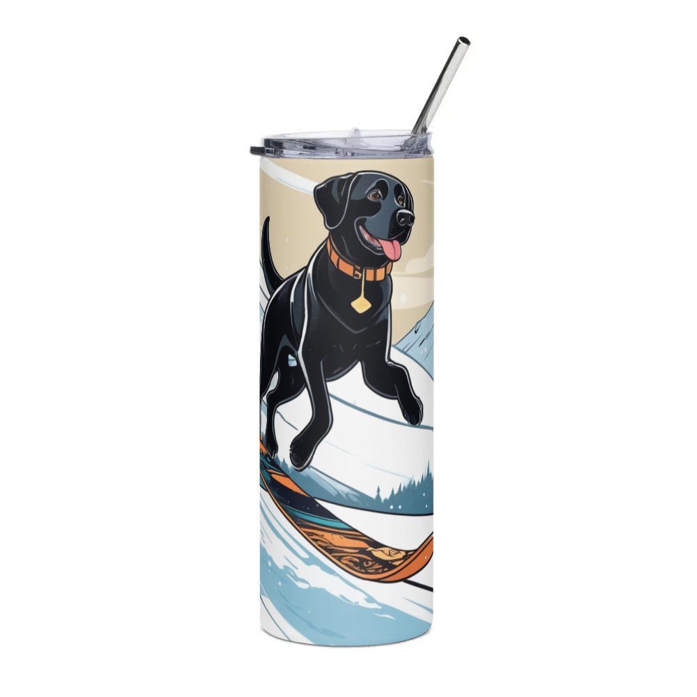 PugMug Custom Black Labrador Retriever Stainless Steel Tumbler