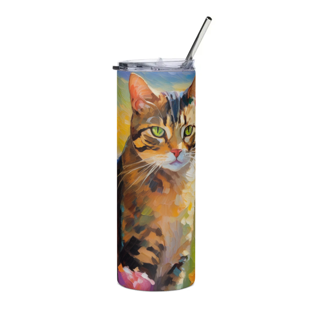 PugMug Custom Tabby Exotic Cat Stainless Steel Tumbler