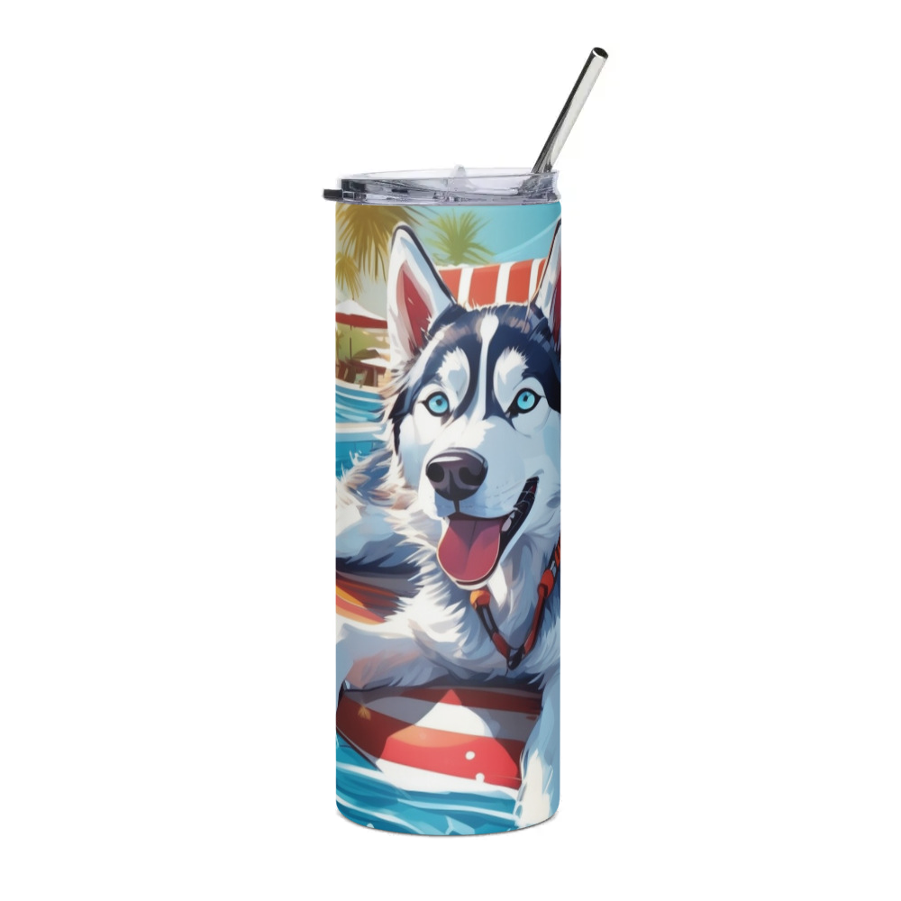 PugMug Custom Siberian Husky Stainless Steel Tumbler