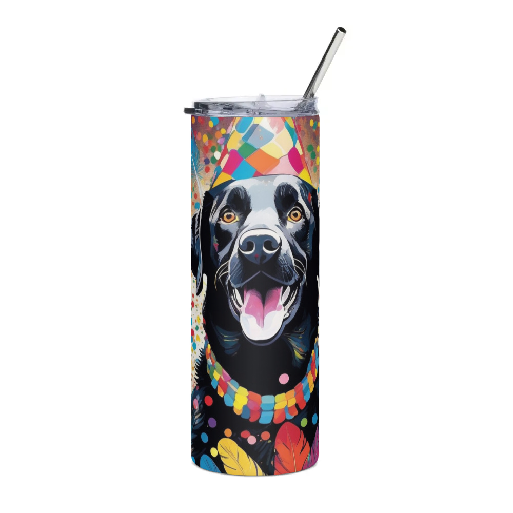 PugMug Custom Black Labrador Retriever Stainless Steel Tumbler