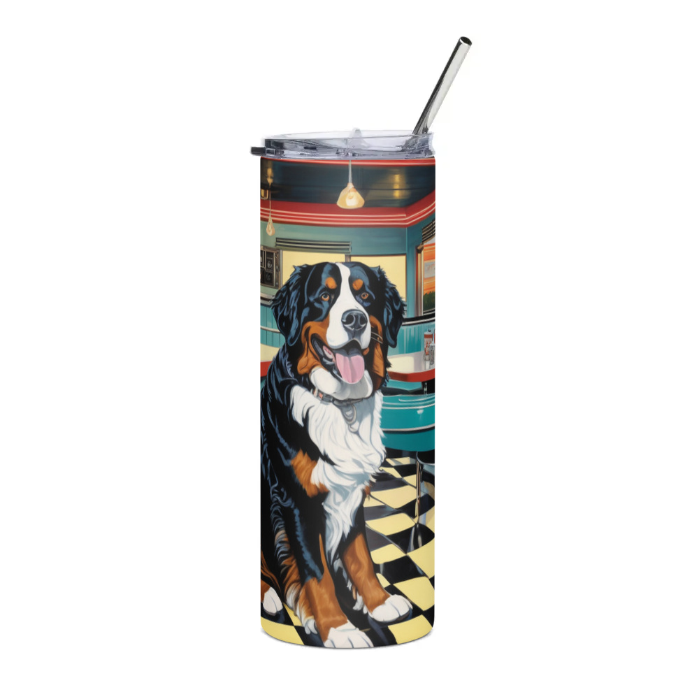 PugMug Custom Bernese Mountain Dog Stainless Steel Tumbler