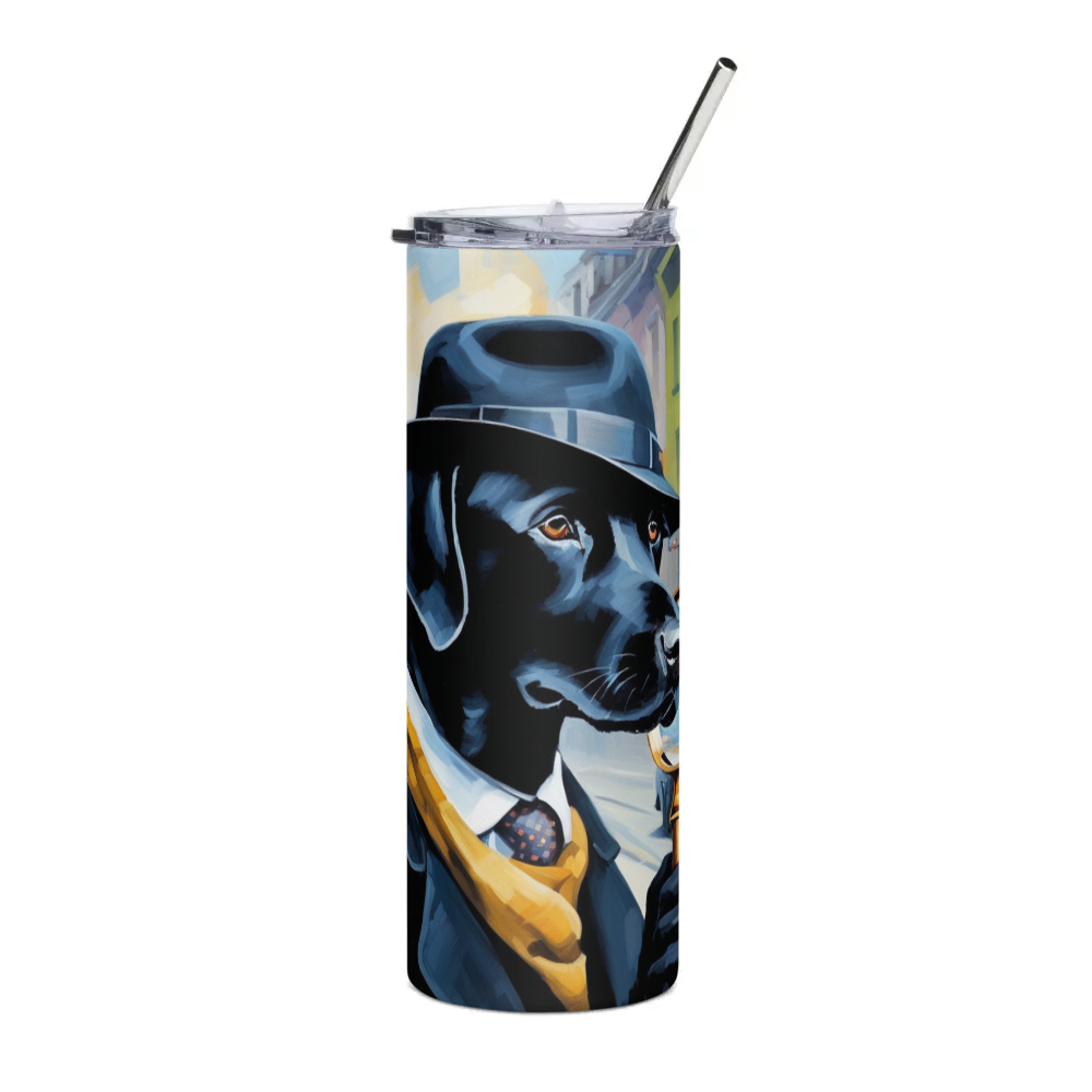 PugMug Custom Black Labrador Retriever Stainless Steel Tumbler