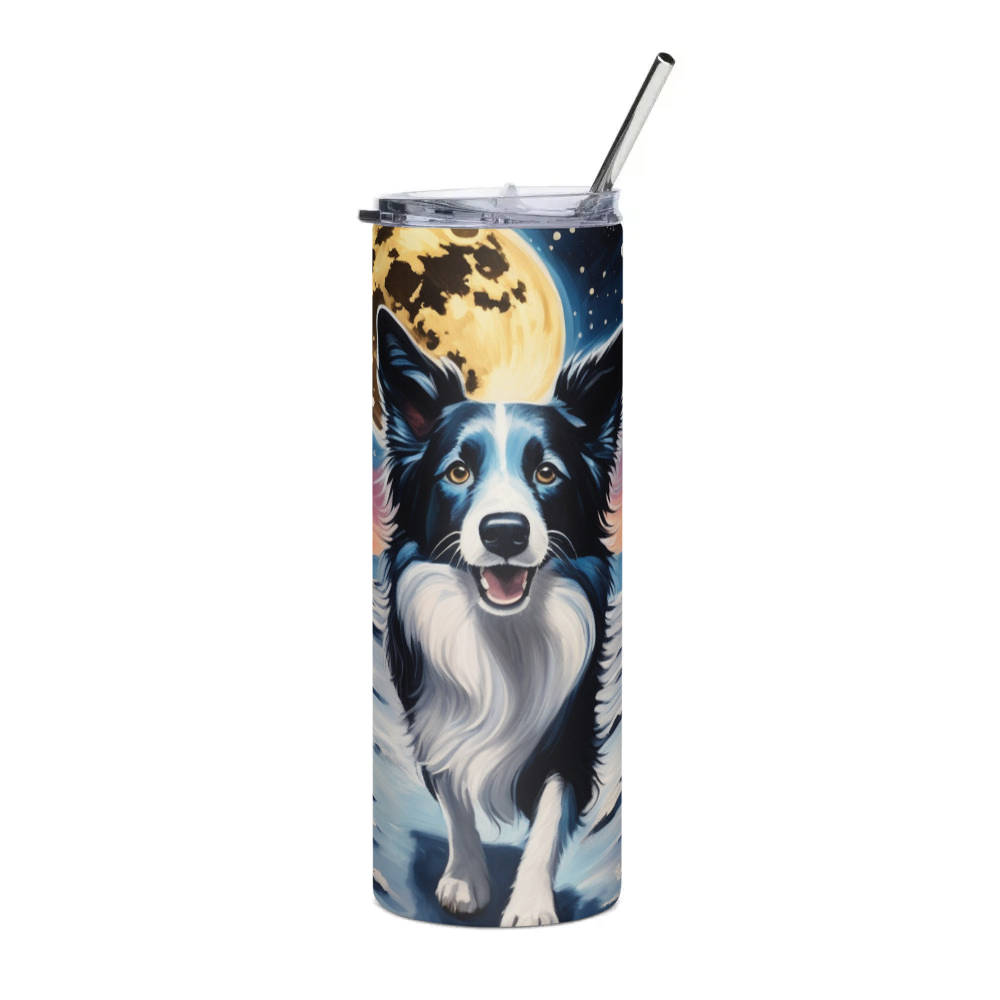 PugMug Custom Border Collie Stainless Steel Tumbler