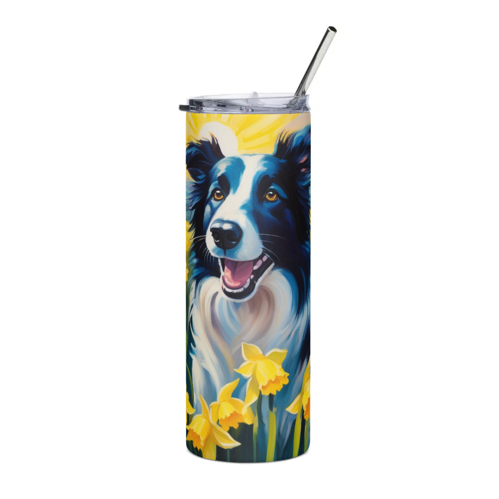 PugMug Custom Border Collie Stainless Steel Tumbler