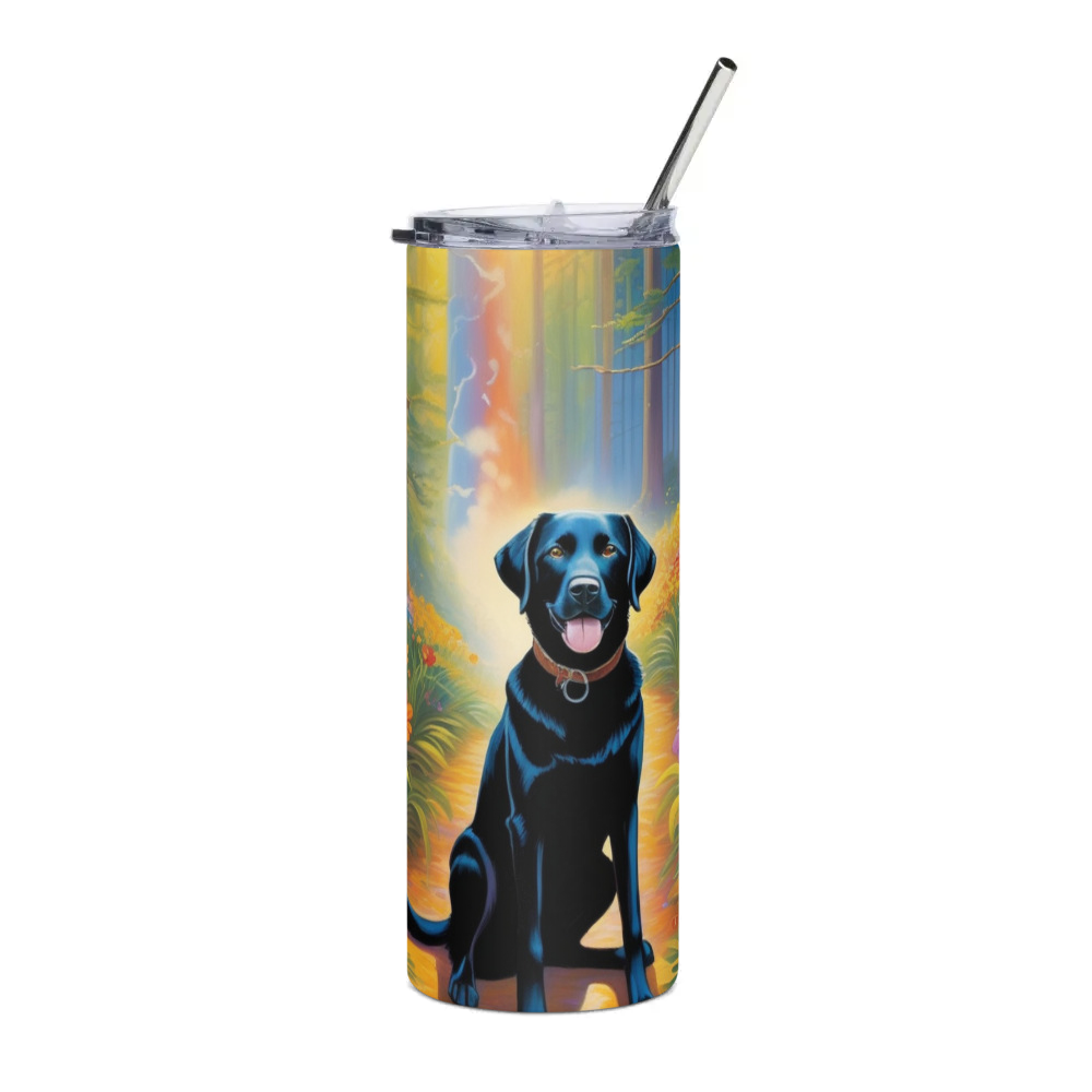 PugMug Custom Black Labrador Retriever Stainless Steel Tumbler