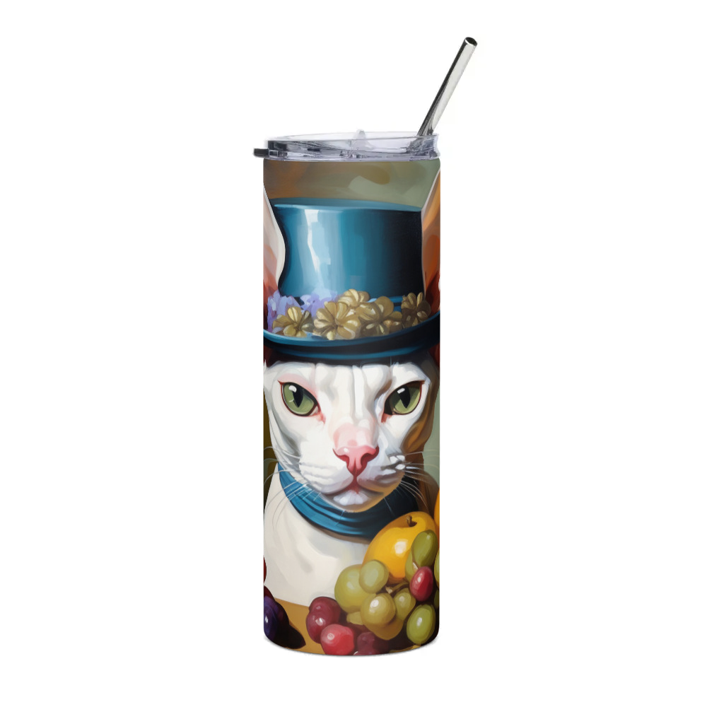 PugMug Custom White Sphynx Cat Stainless Steel Tumbler