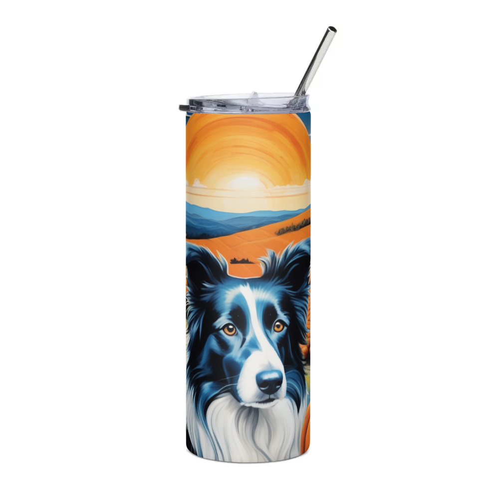 PugMug Custom Border Collie Stainless Steel Tumbler