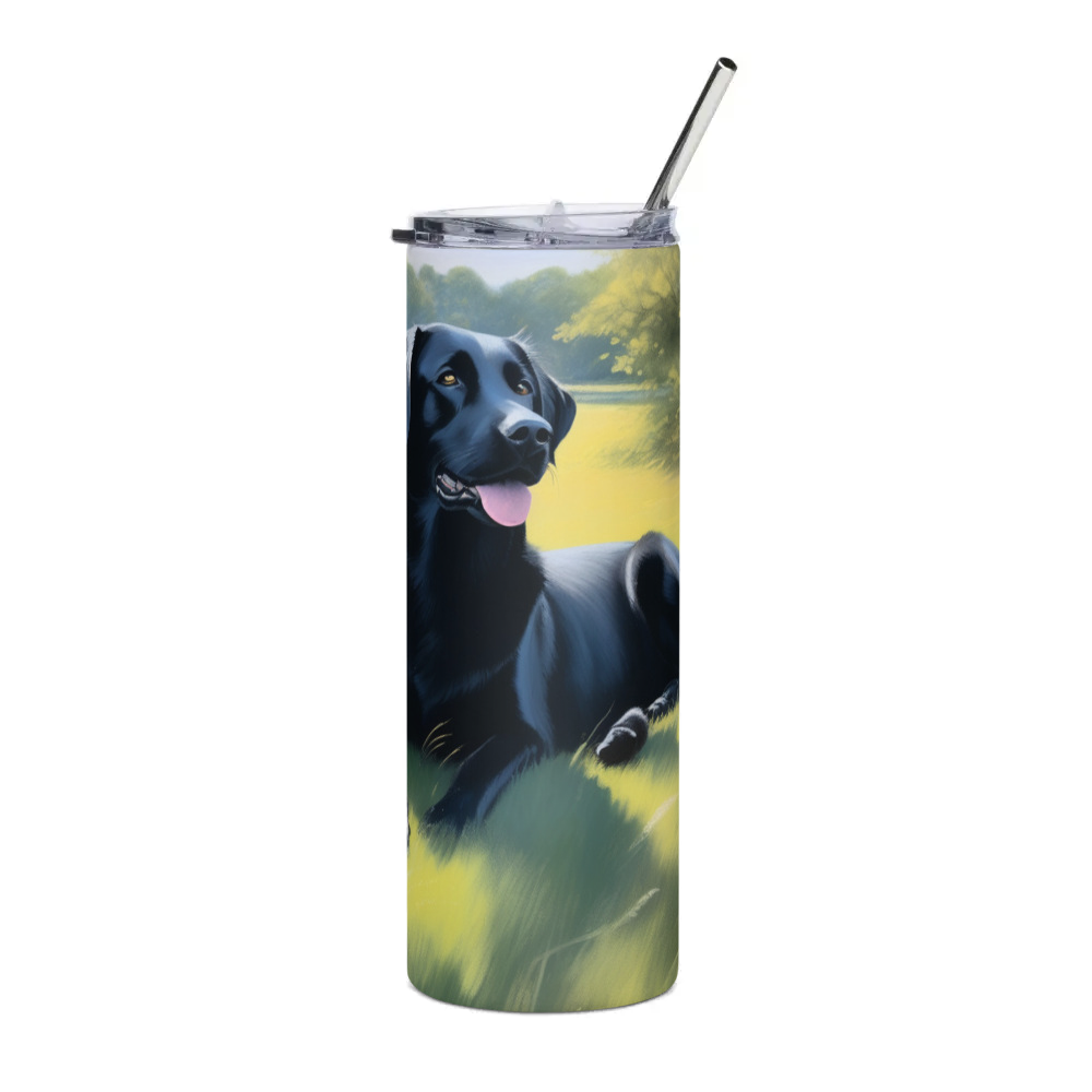 PugMug Custom Black Labrador Retriever Stainless Steel Tumbler