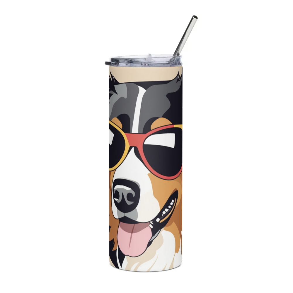 PugMug Custom Miniature American Shepherd Stainless Steel Tumbler