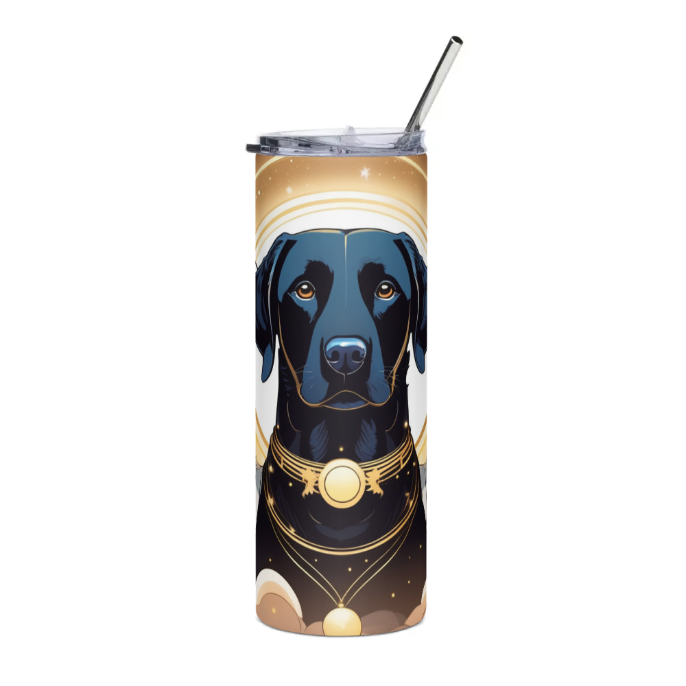 PugMug Custom Black Labrador Retriever Stainless Steel Tumbler