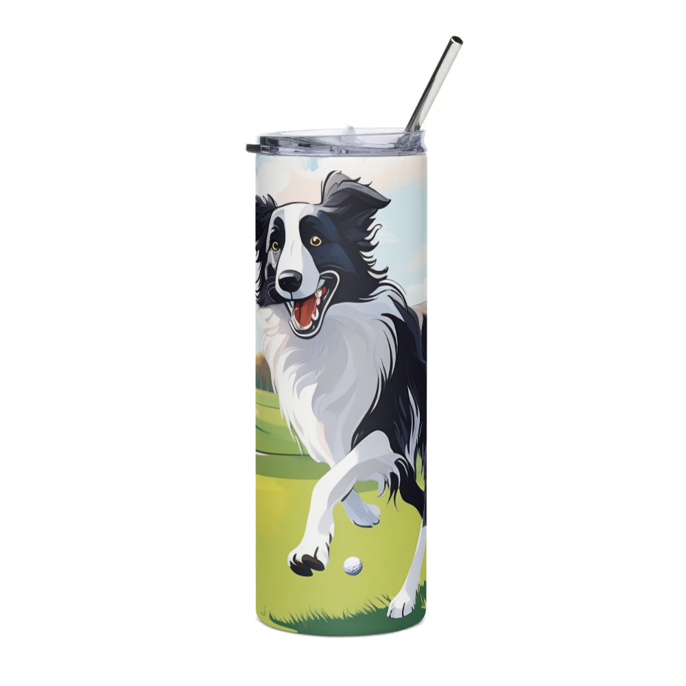 PugMug Custom Border Collie Stainless Steel Tumbler