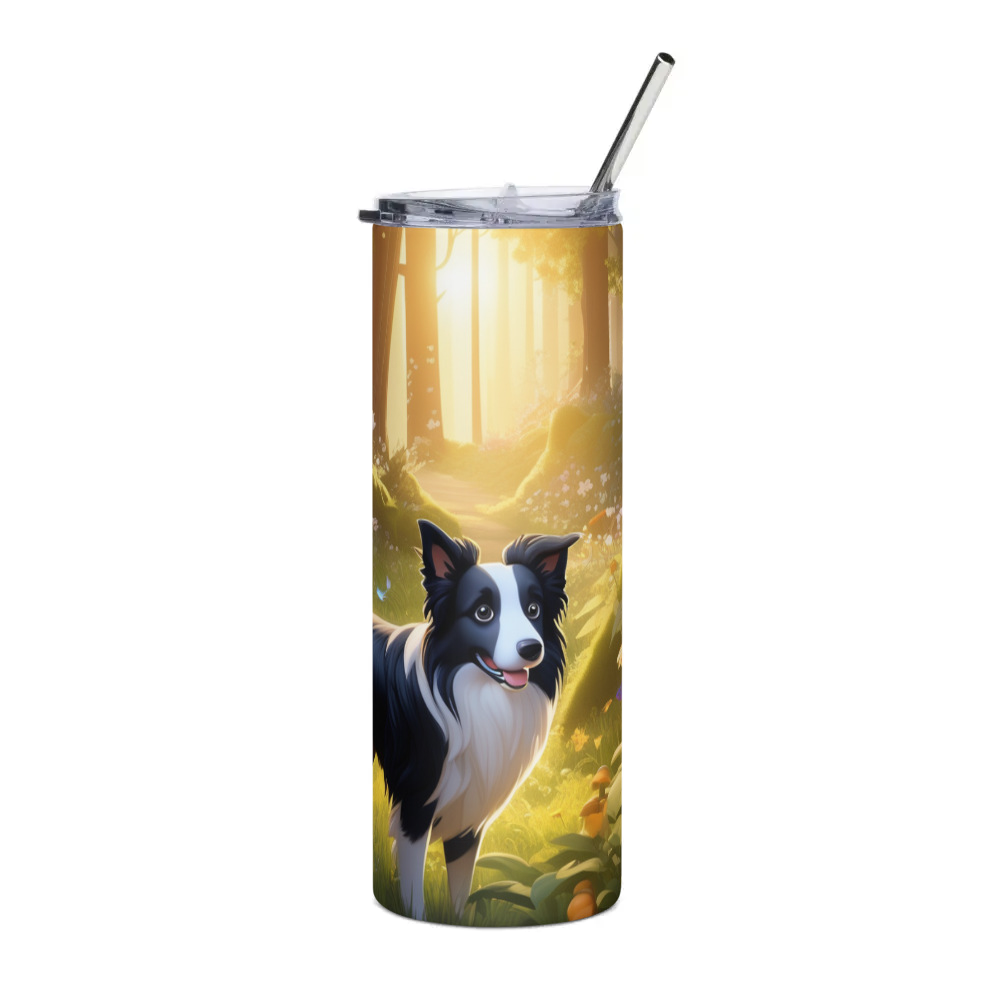 PugMug Custom Border Collie Stainless Steel Tumbler
