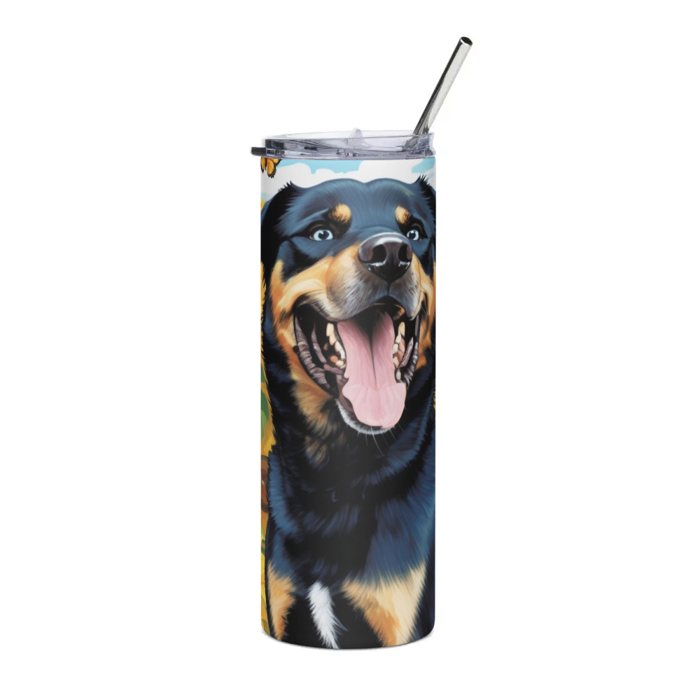 PugMug Custom Blue Stainless Steel Tumbler